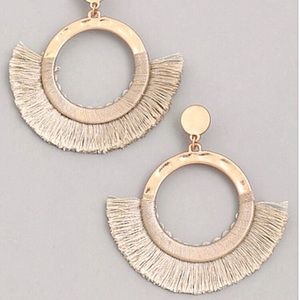 Odessa fringe hoop earrings